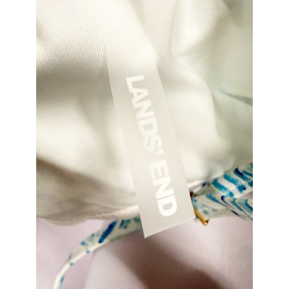 NWT Lands End Limes & Lemons Bandeau One-Piece Swimsuit Tummy Control, Size 18 - Picture 8 of 11